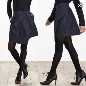 BANANA REPUBLIC WOMEN'S BLUE CAMO ASSYMETRICAL MINI SKIRT SIZE 10P